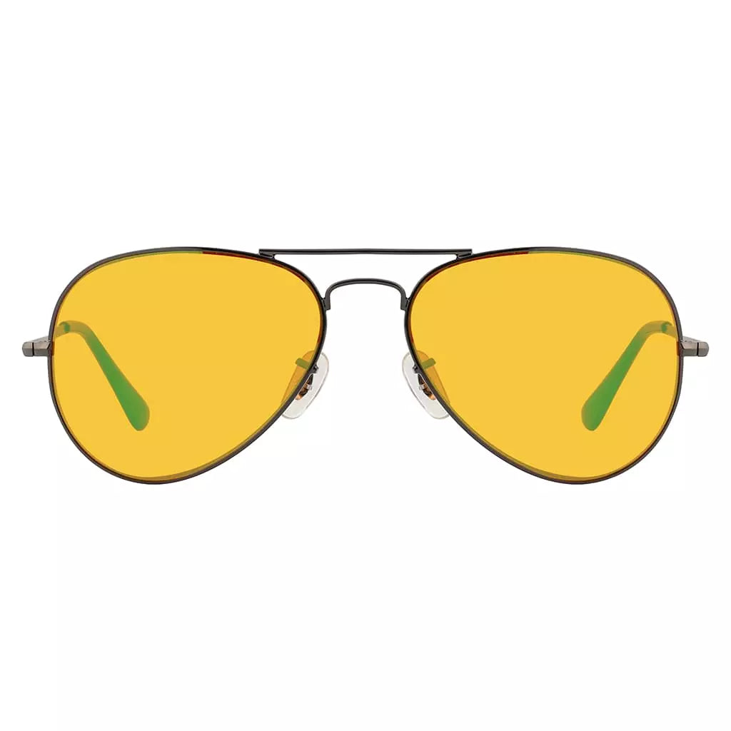 Stylish Orange Tinted Blue Light Blocking Glasses Men