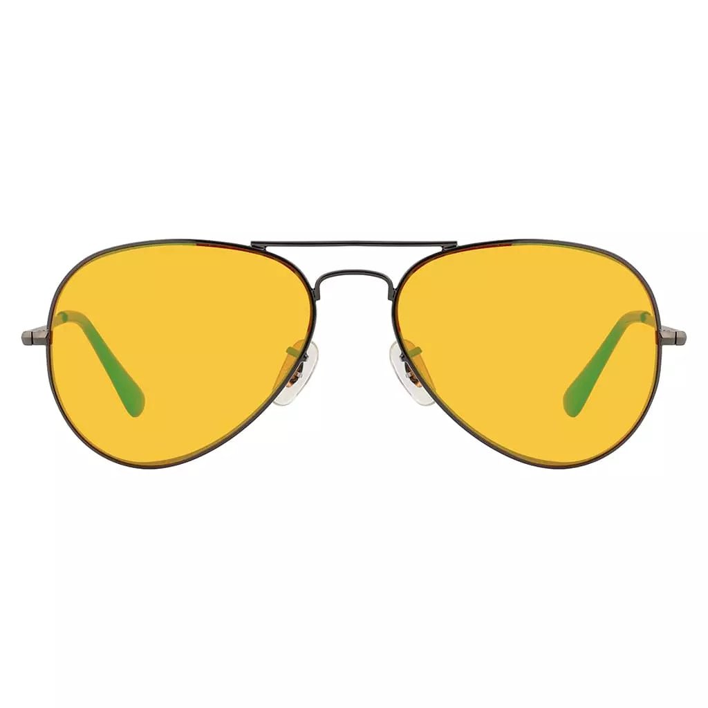Stylish Orange Tinted Blue Light Blocking Glasses Men