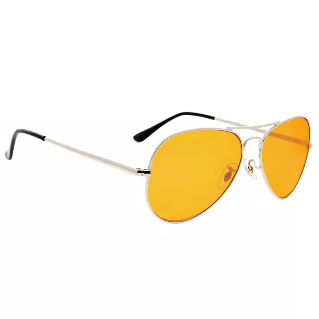 Stylish Orange Tinted Blue Light Blocking Glasses Men