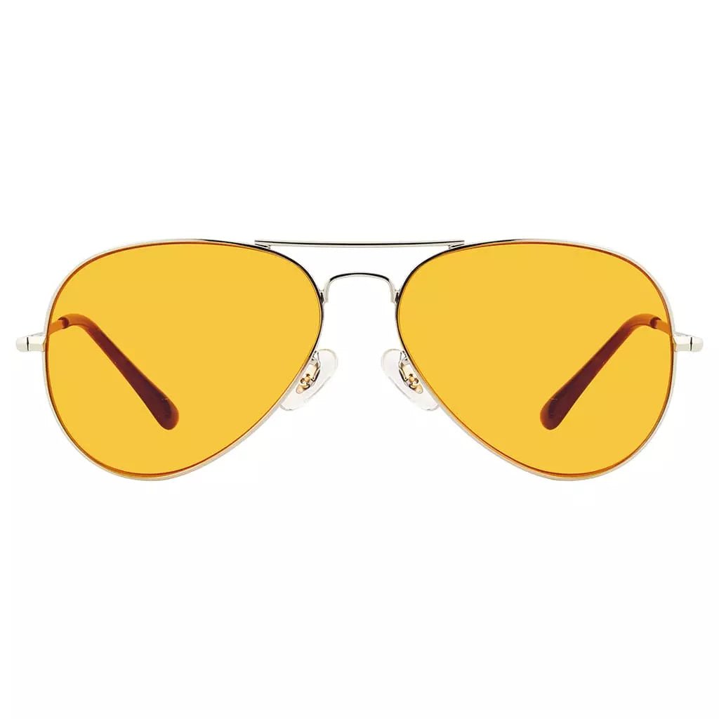 Stylish Orange Tinted Blue Light Blocking Glasses Men