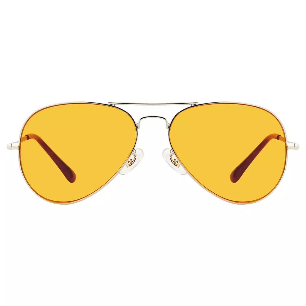 Stylish Orange Tinted Blue Light Blocking Glasses Men
