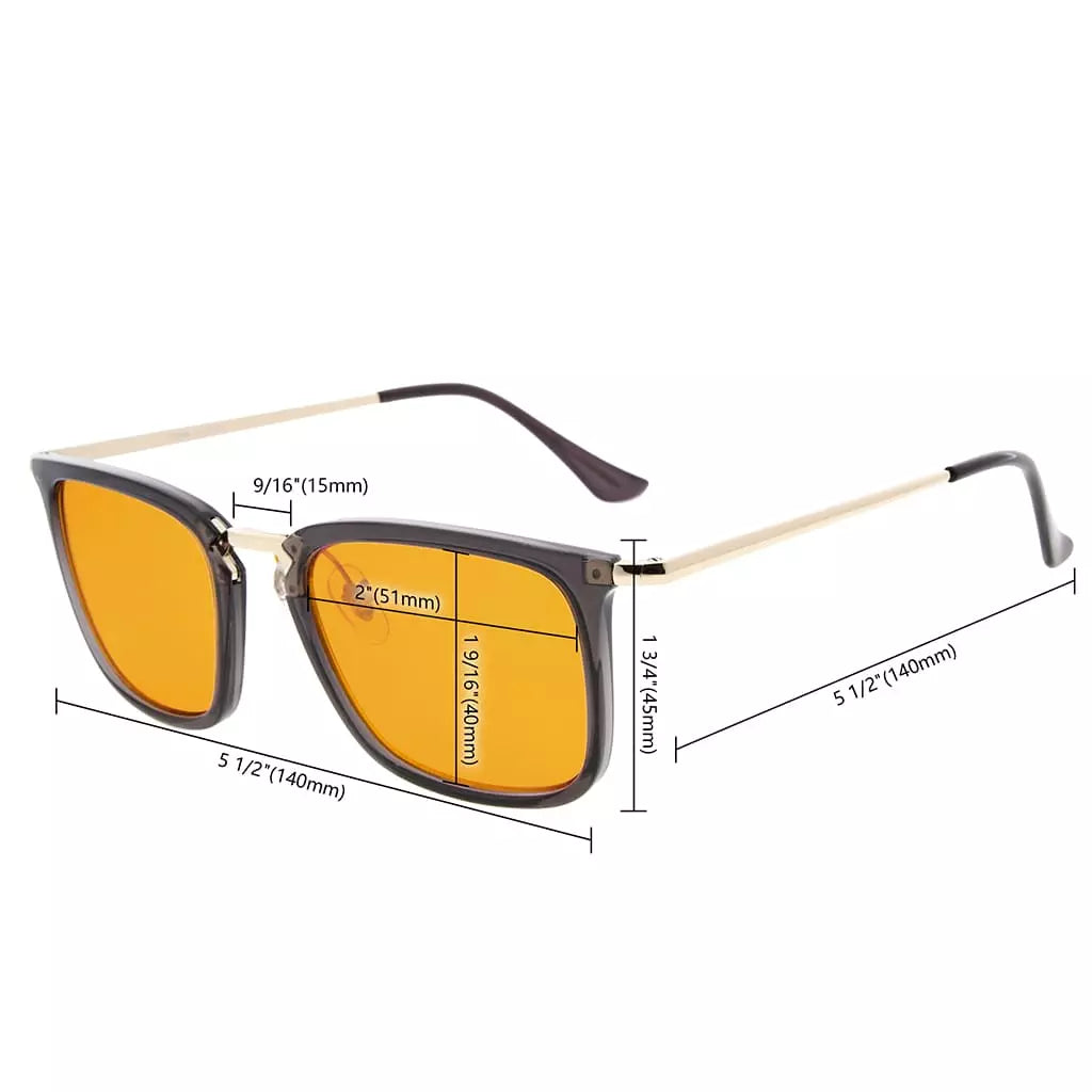 Orange Tinted Blue Light Blocking Glasses Men Women