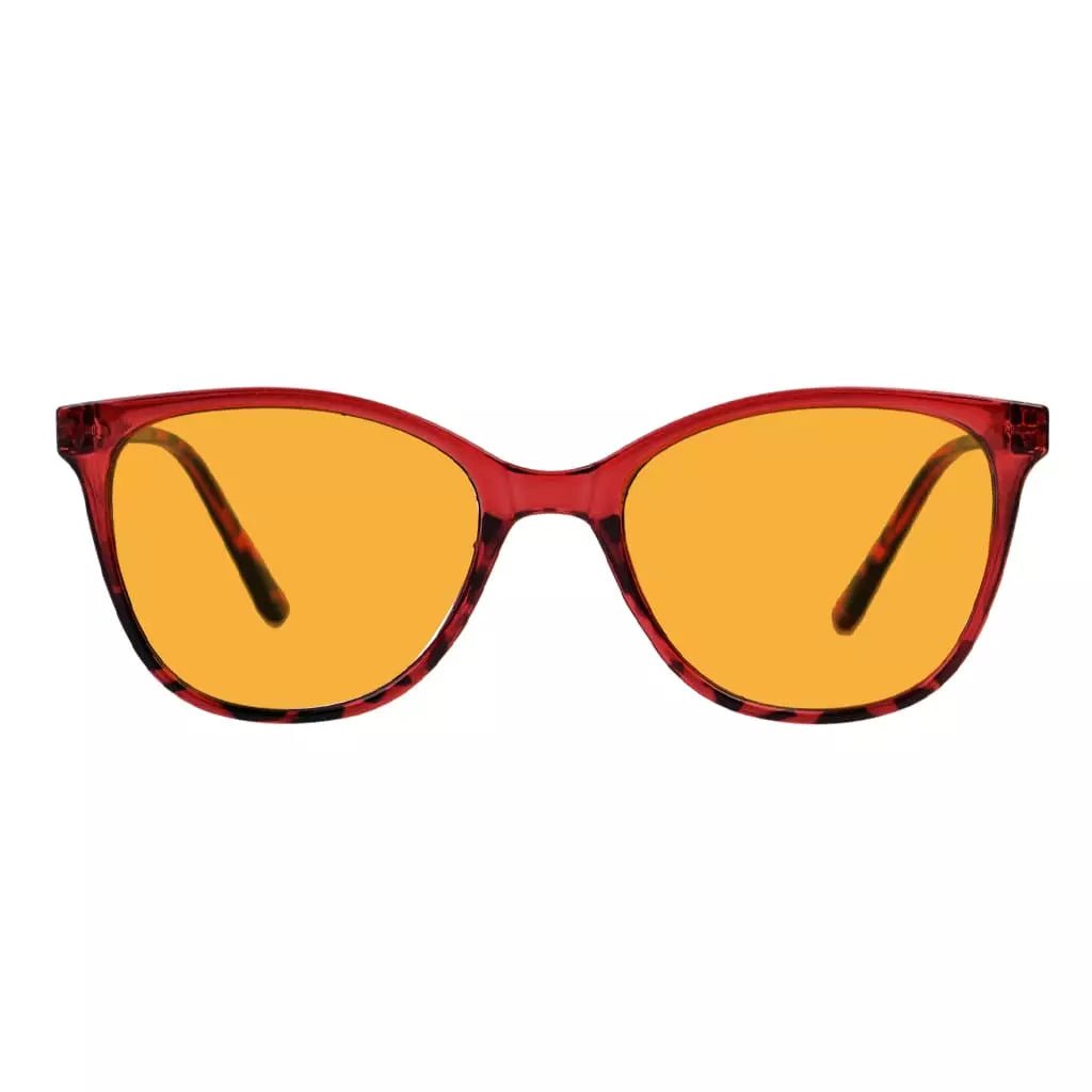 Cat Eye Blue Light Blocking Glasses Orange Tinted Women