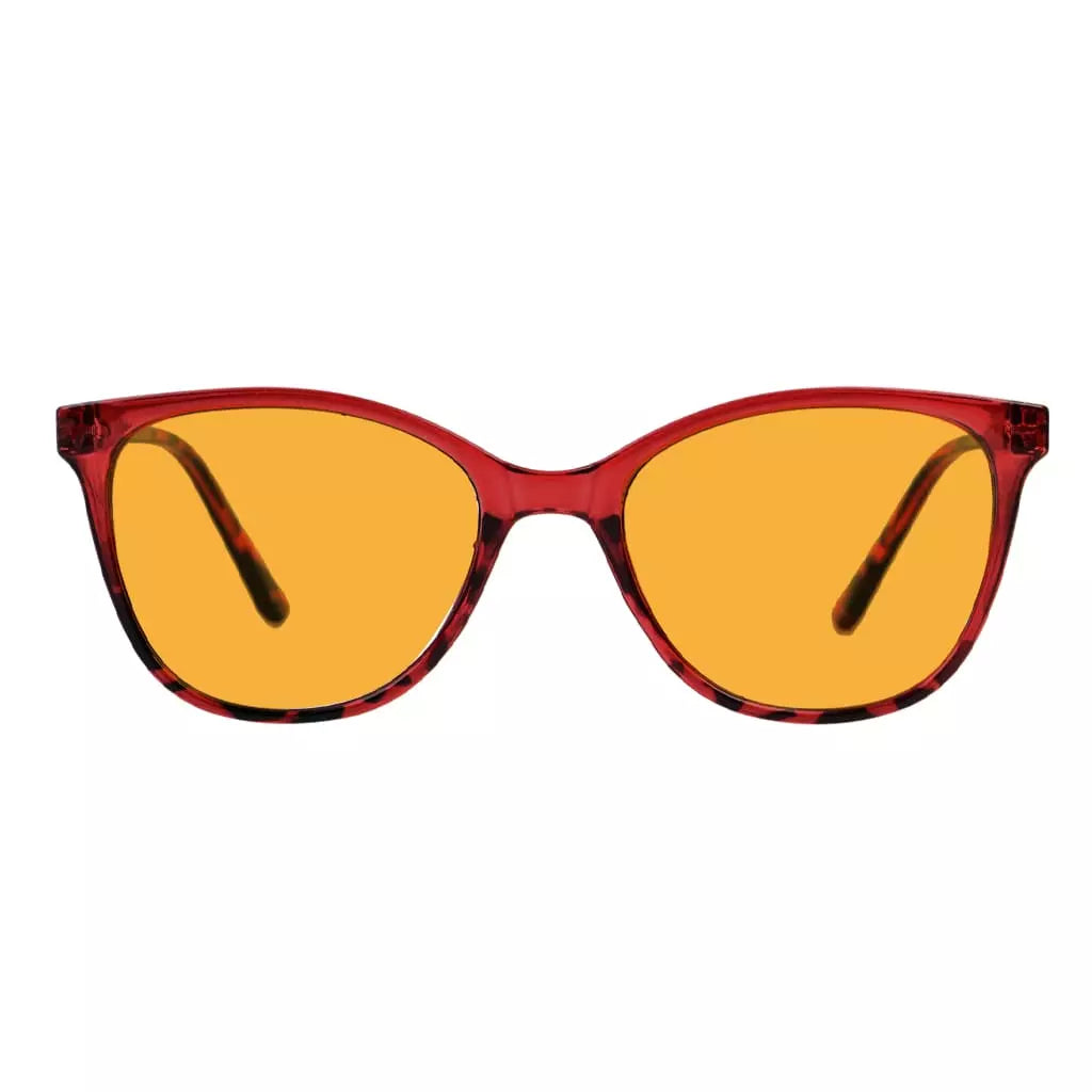 Cat Eye Blue Light Blocking Glasses Orange Tinted Women