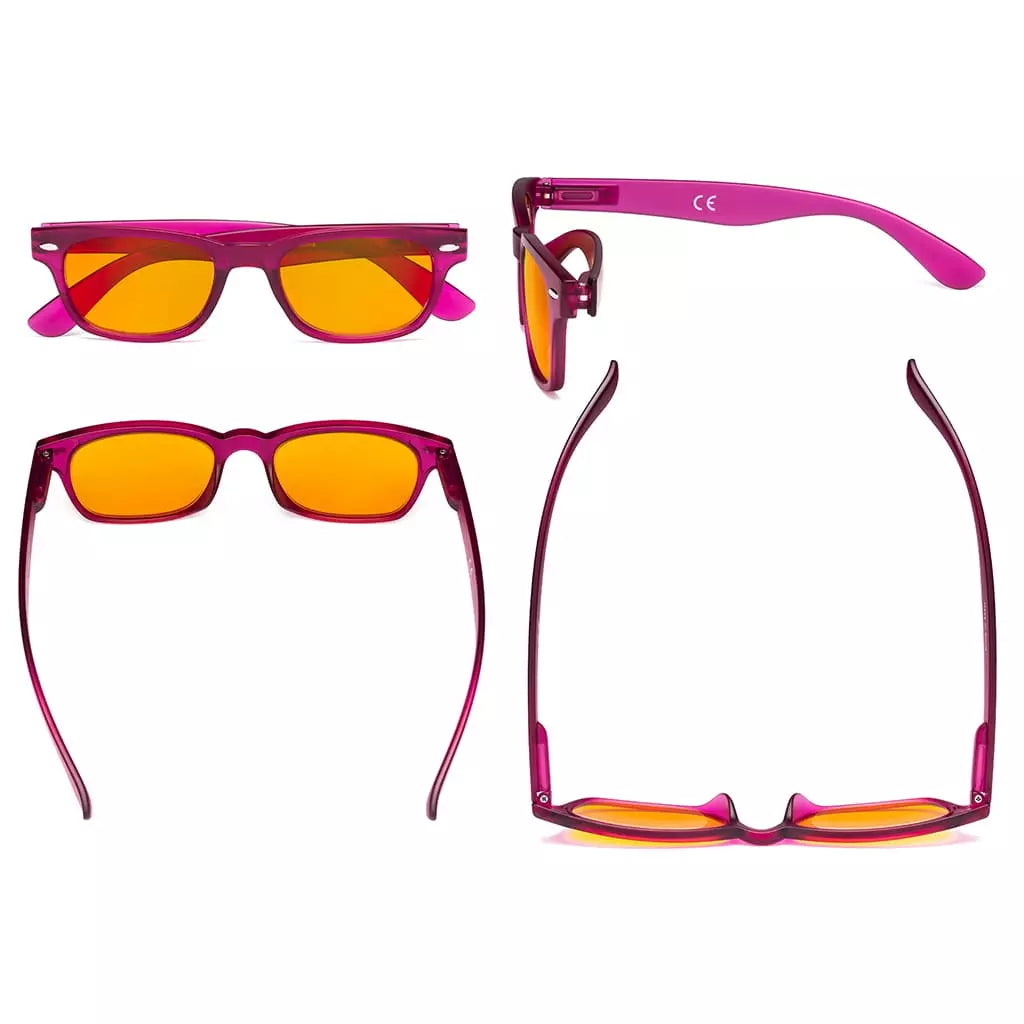 Cat Eye Orange Tinted Blue Light Blocking Glasses for Women