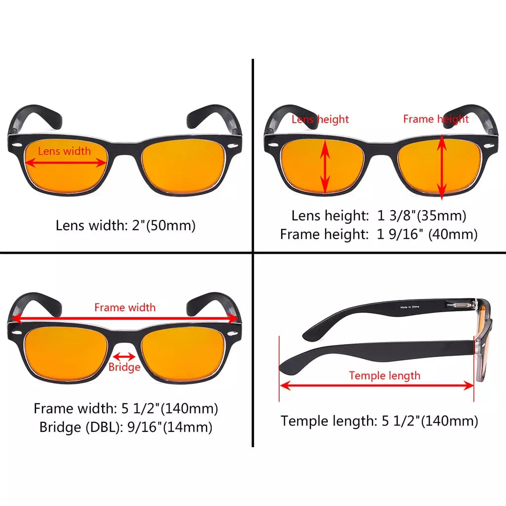 Cat Eye Orange Tinted Blue Light Blocking Glasses for Women