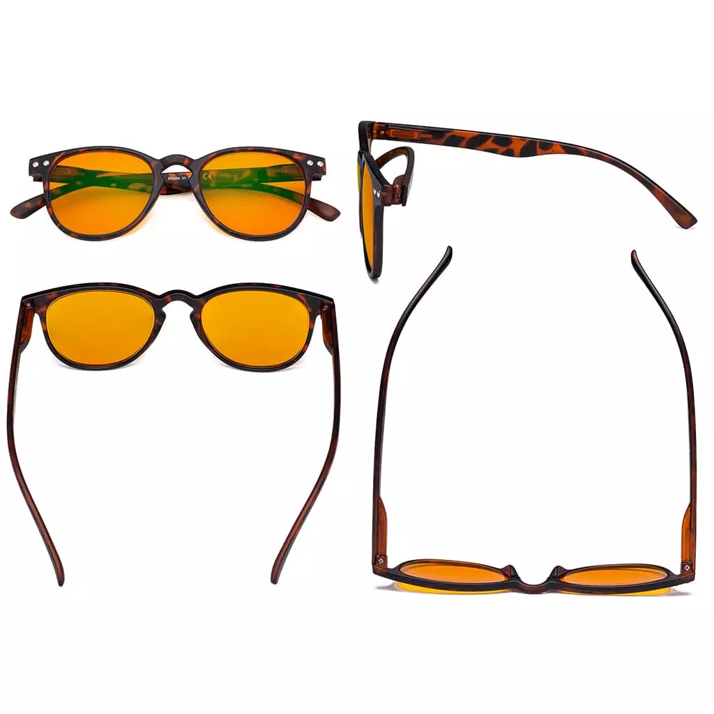 Orange Tinted Blue Light Blocking Glasses Women Men
