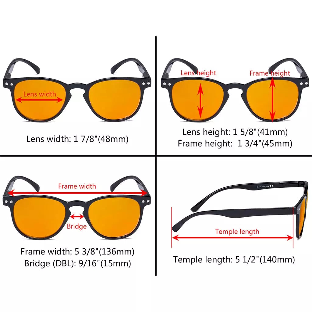 Orange Tinted Blue Light Blocking Glasses Women Men