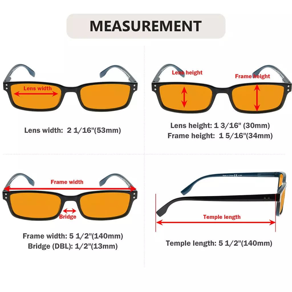 Orange Tinted Blue Light Blocking Glasses for Women Men