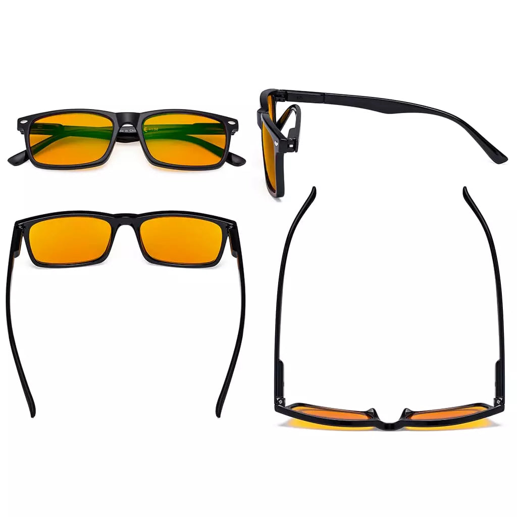 Orange Tinted Blue Light Blocking Glasses for Men and Women