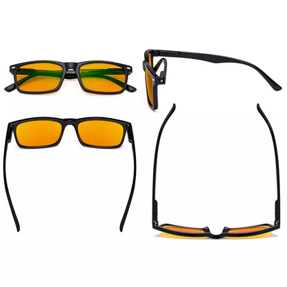 Orange Tinted Blue Light Blocking Reading Glasses for Men and Women