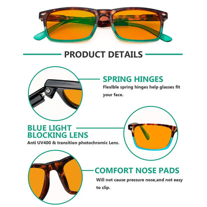 Cgbat Blue Light Blocking Glasses Orange Tinted