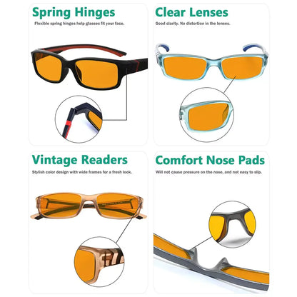 Cgaab Blue Light Blocking Glasses Orange Tinted