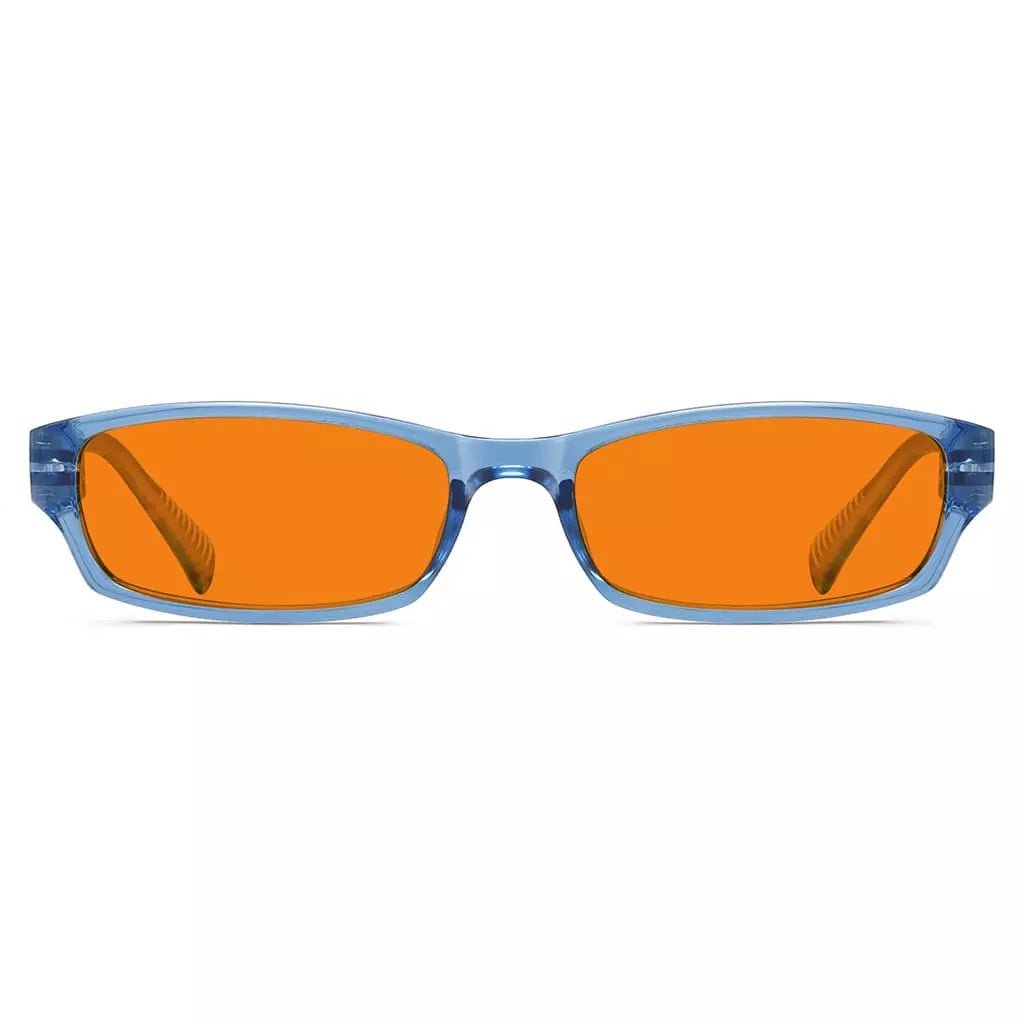 Patterned Orange Tinted Blue Light Blocking Reading Glasses for Women Men