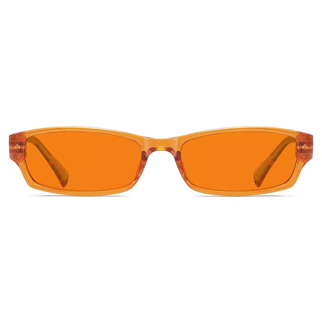 Patterned Orange Tinted Blue Light Blocking Reading Glasses for Women Men