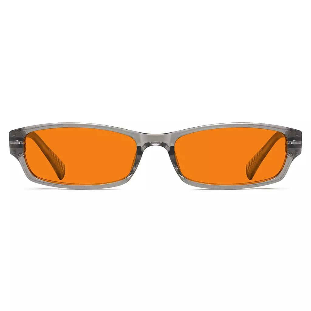 Patterned Orange Tinted Blue Light Blocking Reading Glasses for Women Men