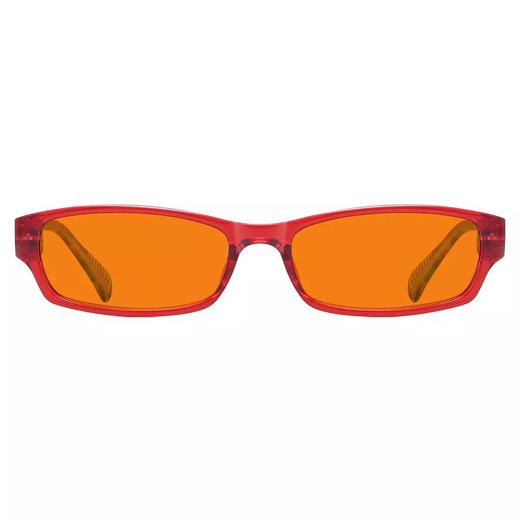 Patterned Orange Tinted Blue Light Blocking Reading Glasses for Women Men