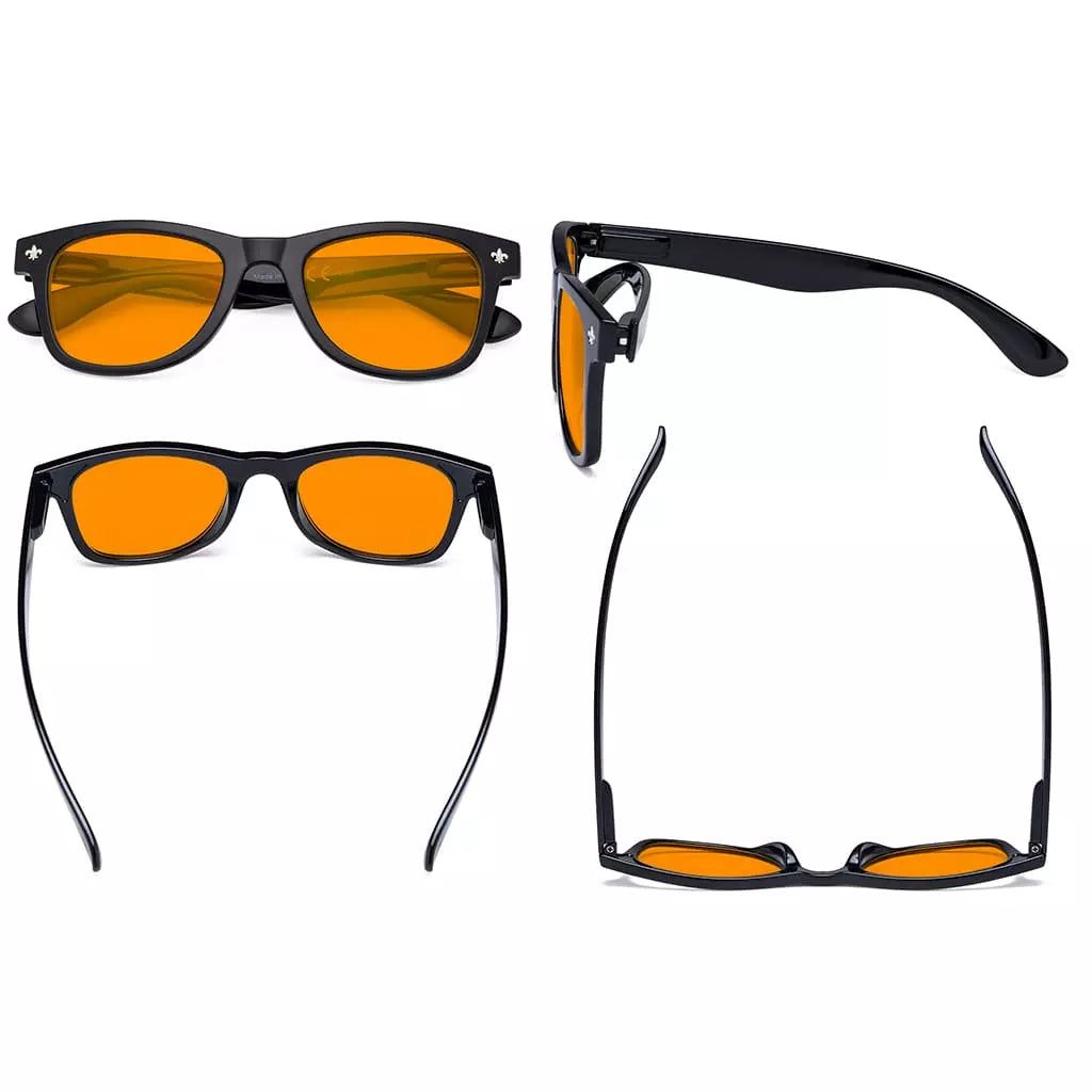 Orange Tinted Bifocal Blue Light Blocking Glasses Women Men