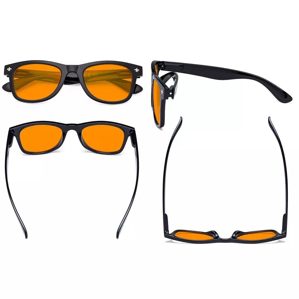 Orange Tinted Bifocal Blue Light Blocking Glasses Women Men