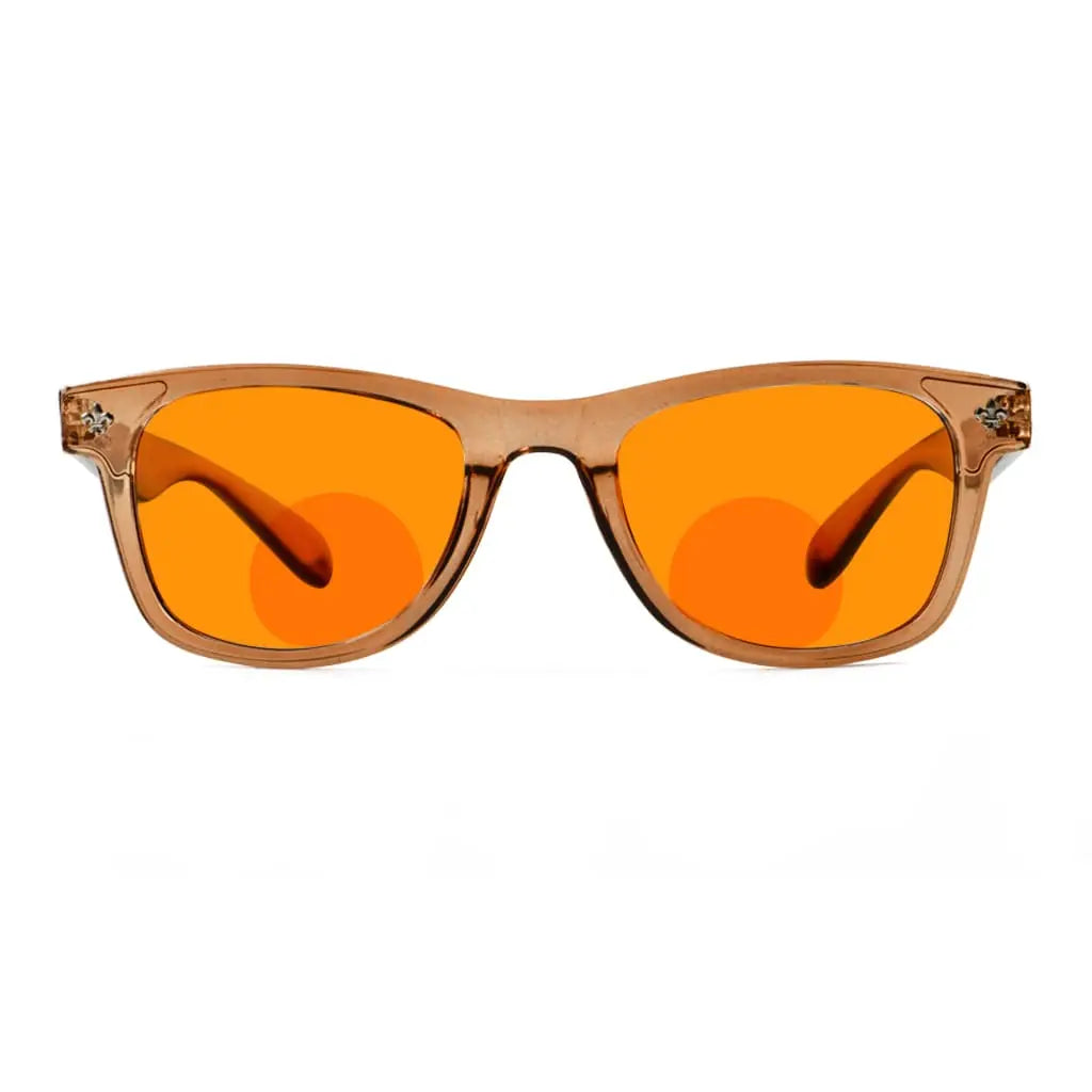 Orange Tinted Bifocal Blue Light Blocking Bifocal Reading Glasses Women Men