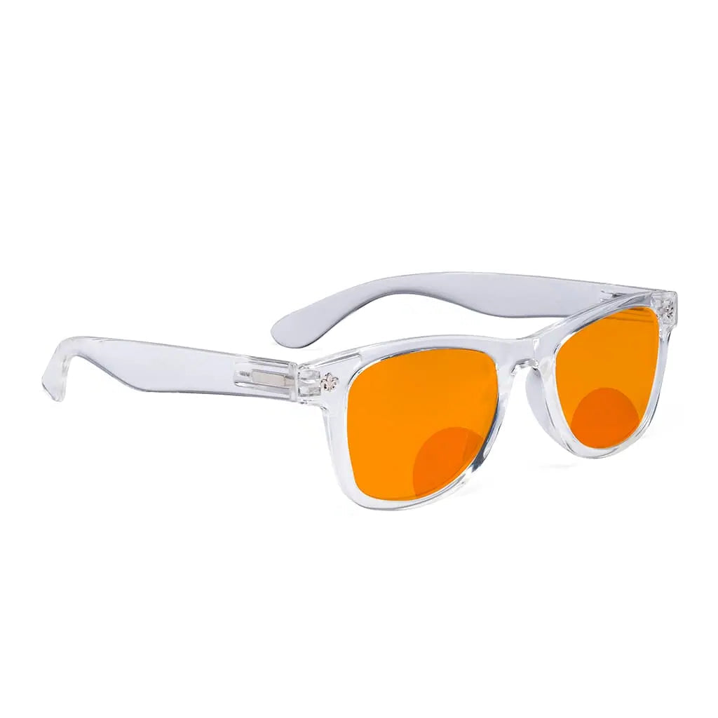 Orange Tinted Bifocal Blue Light Blocking Bifocal Reading Glasses Women Men