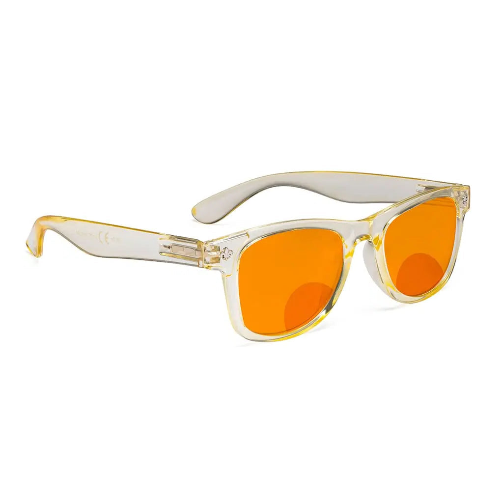 Orange Tinted Bifocal Blue Light Blocking Bifocal Reading Glasses Women Men