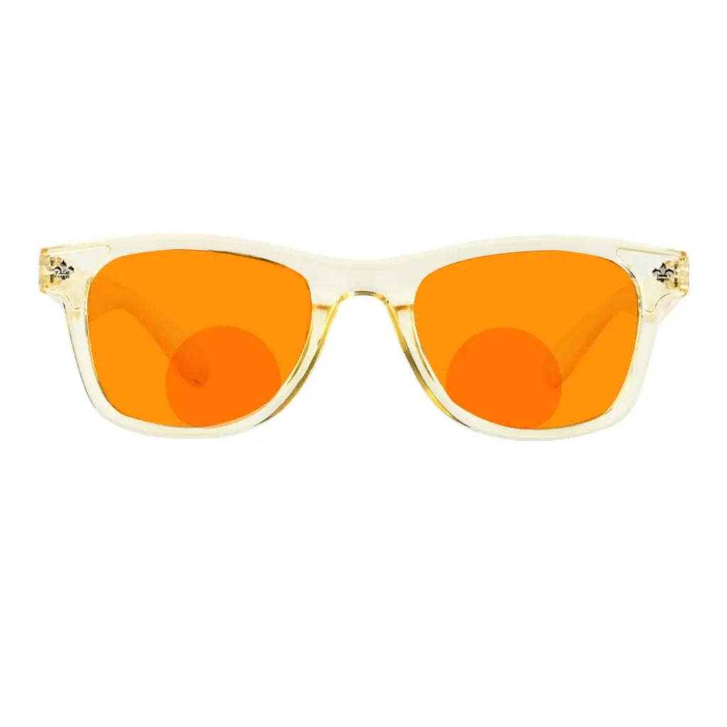 Orange Tinted Bifocal Blue Light Blocking Bifocal Reading Glasses Women Men