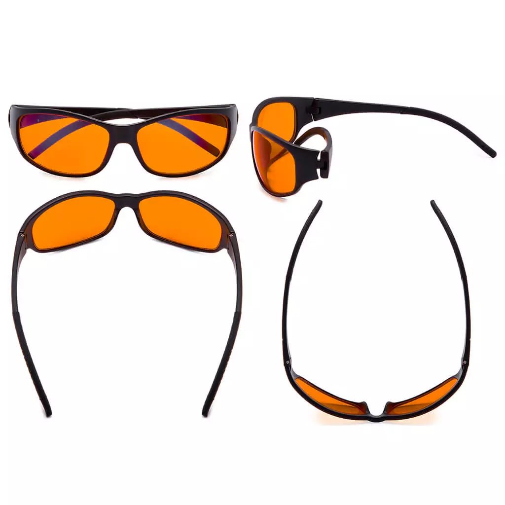 Orange Tinted Blue Light Blocking Glasses Women Men