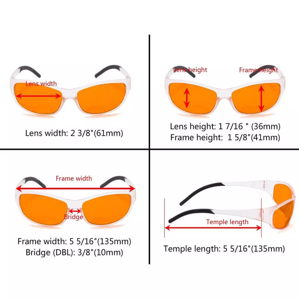 Orange Tinted Blue Light Blocking Glasses Women Men