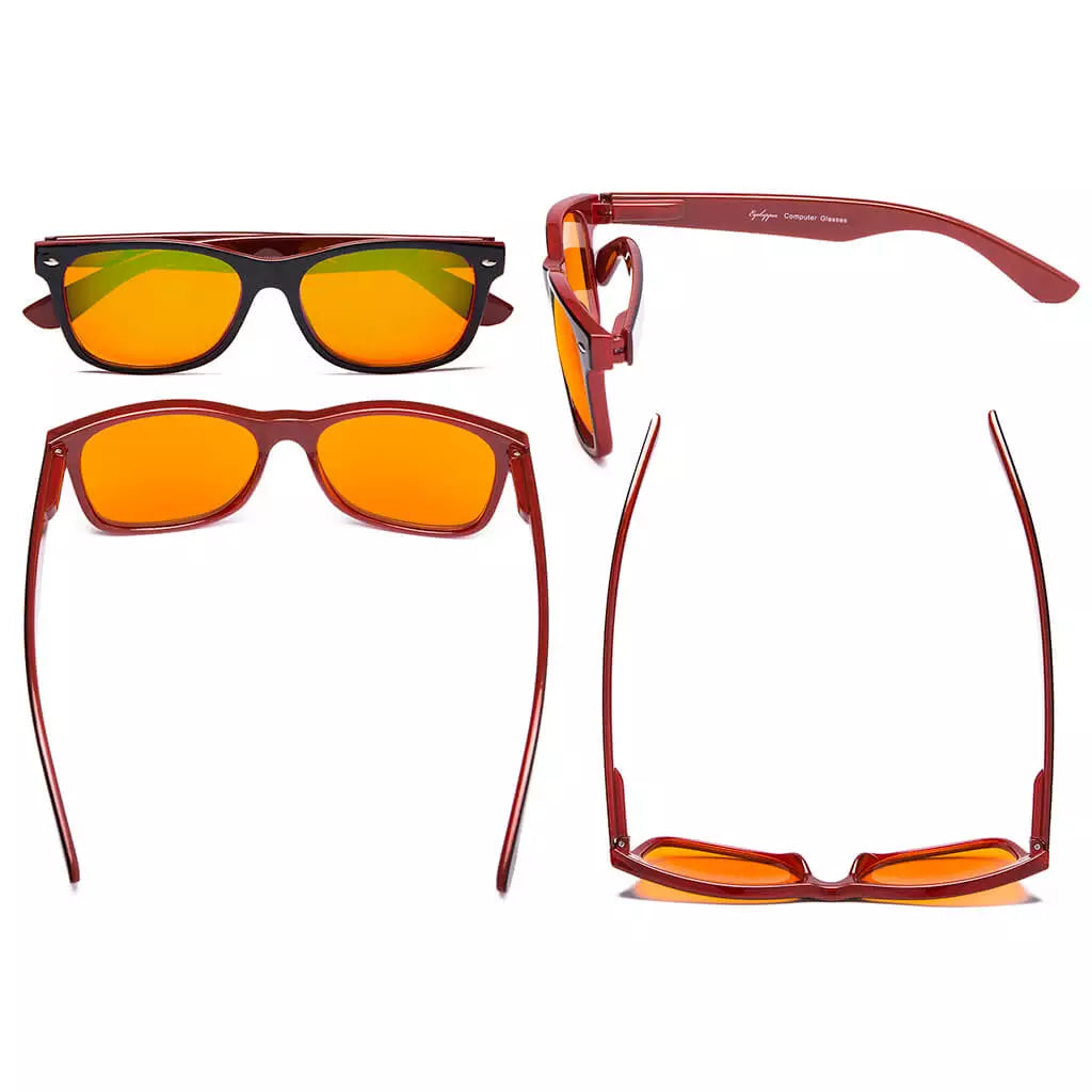Nighttime Orange Tinted Blue Light Blocking Glasses Women Men