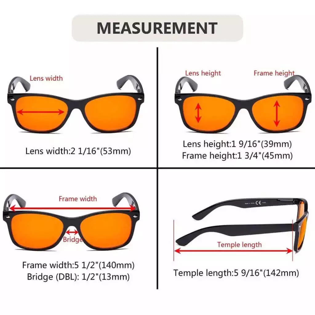 Nighttime Orange Tinted Blue Light Blocking Glasses Women Men