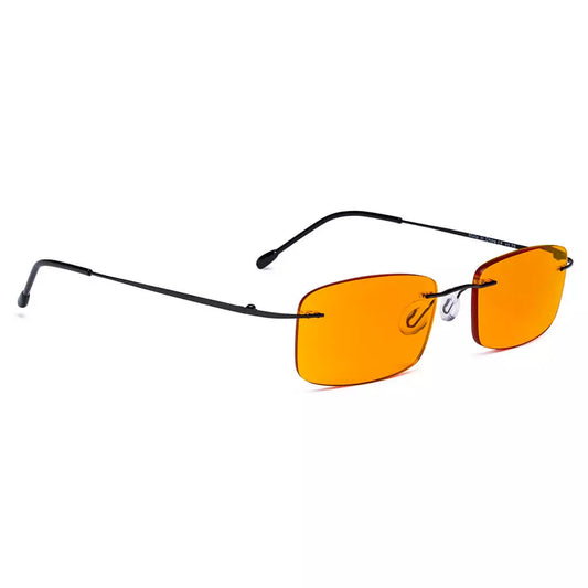 Metal Orange Tinted Blue Light Blocking Reading Glasses Women Men