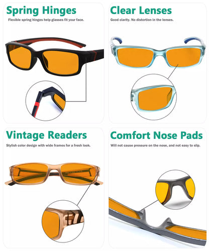 Cgbar Blue Light Blocking Glasses Orange Tinted