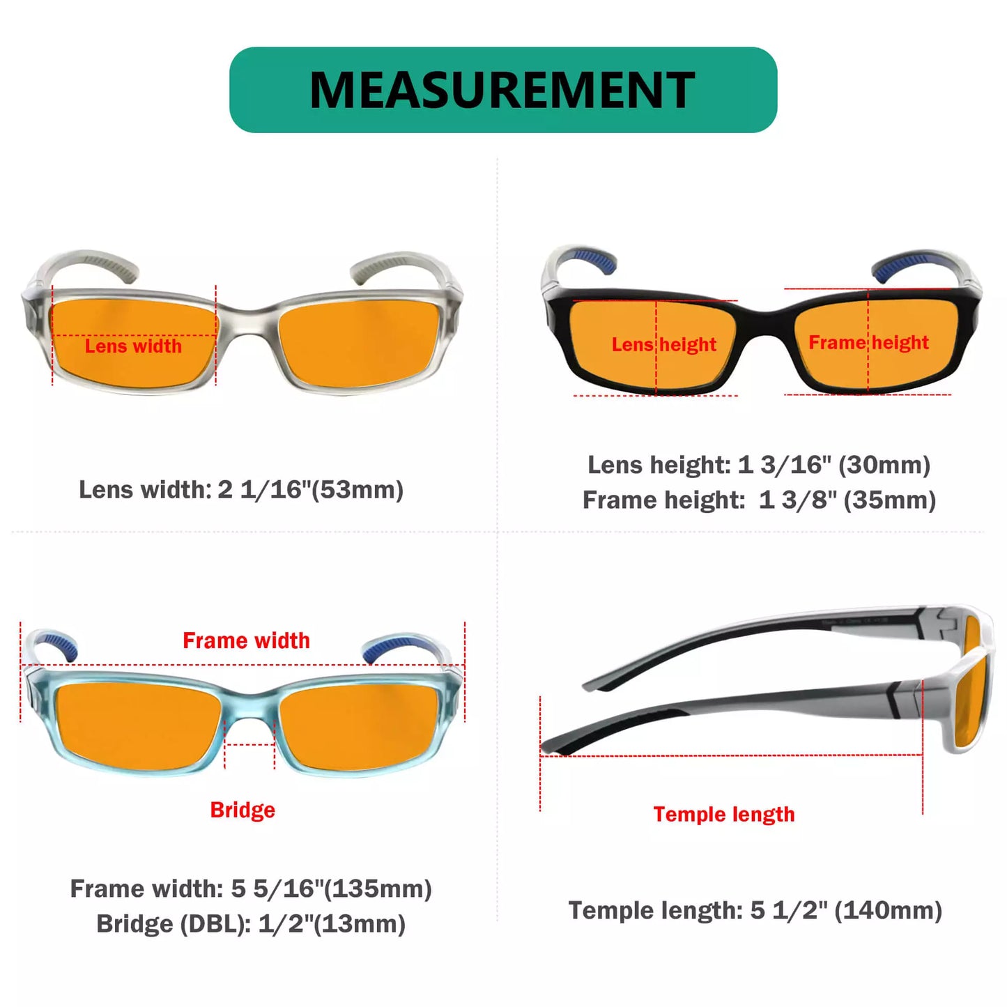 Cgbar Blue Light Blocking Glasses Orange Tinted