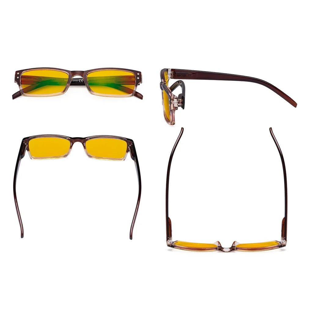 Amber Tinted Blue Light Blocking Glasses Women