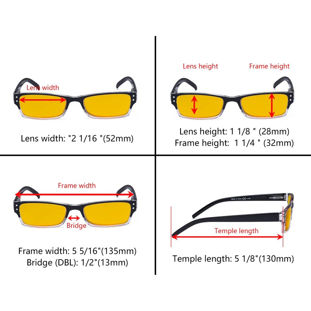 Amber Tinted Blue Light Blocking Glasses Women