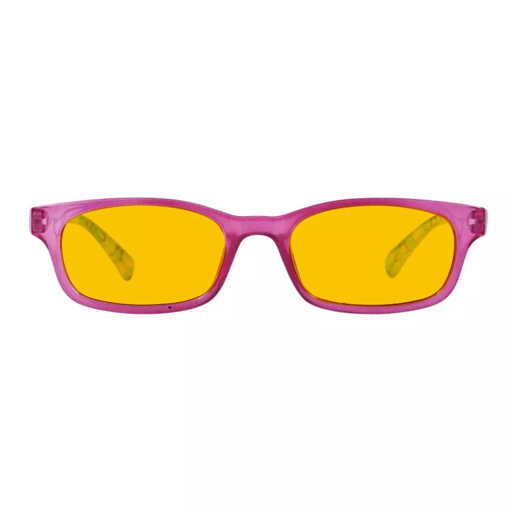 Amber Tinted Patterned Design Blue Light Blocking Reading Glasses Women