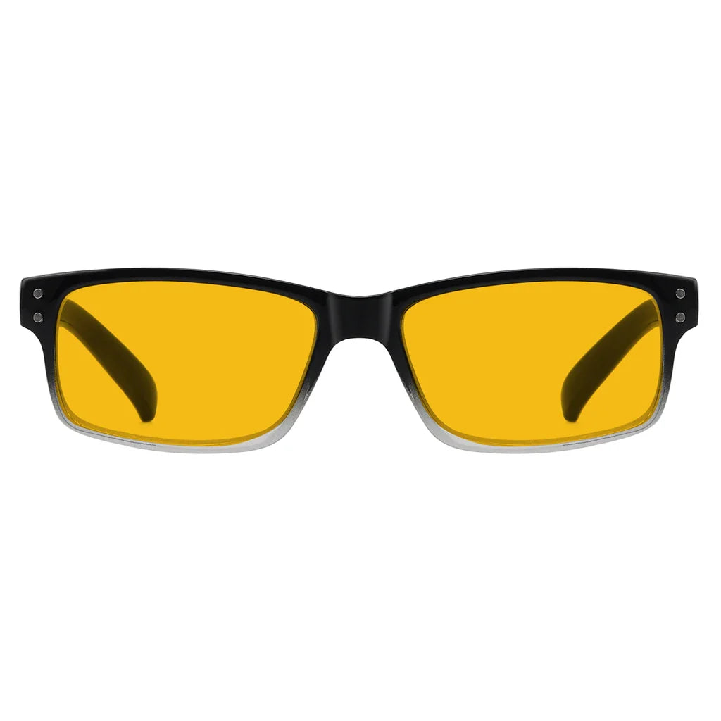 Amber Tinted Blue Light Blocking Reading Glasses Men