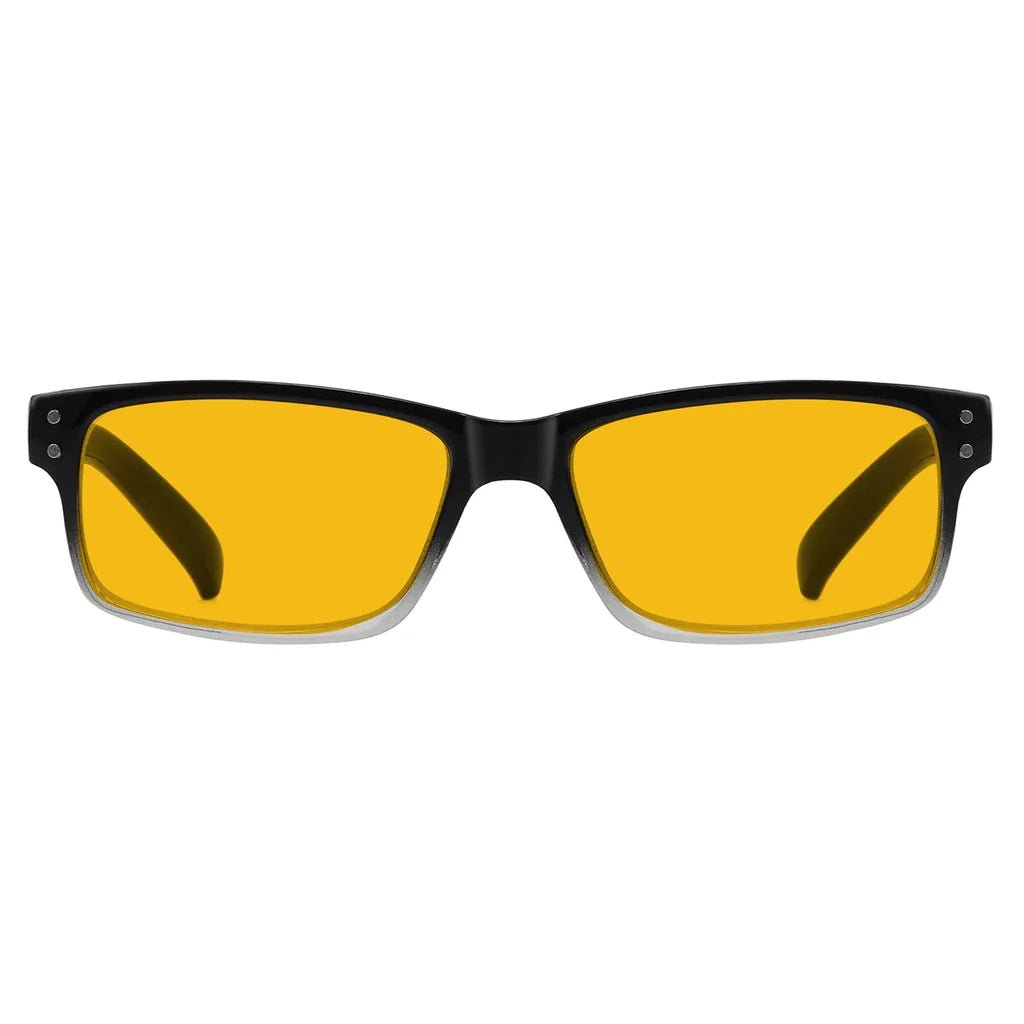 Amber Tinted Blue Light Blocking Reading Glasses Men