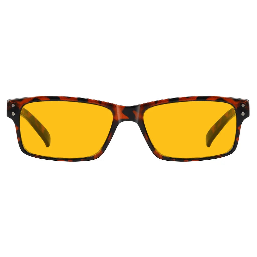 Amber Tinted Blue Light Blocking Reading Glasses Men