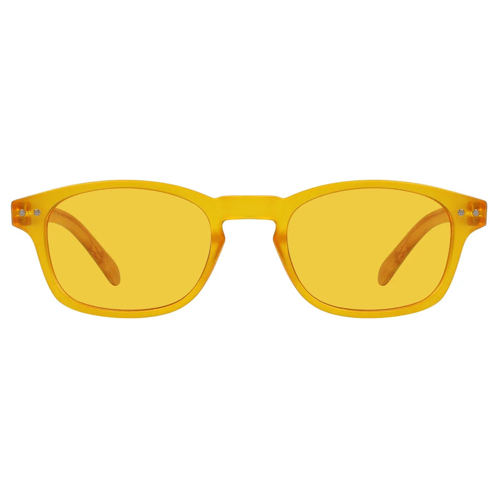 Amber Tinted Wooden Arms Blue Light Blocking Glasses Women