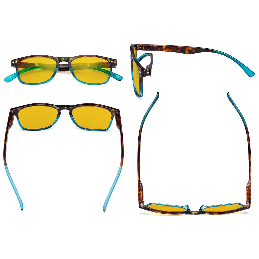 Amber Tinted Blue Light Blocking Glasses Women