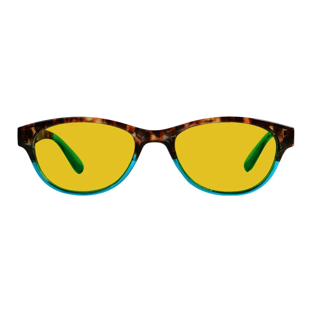Amber Tinted Blue Light Blocking Reading Glasses Women