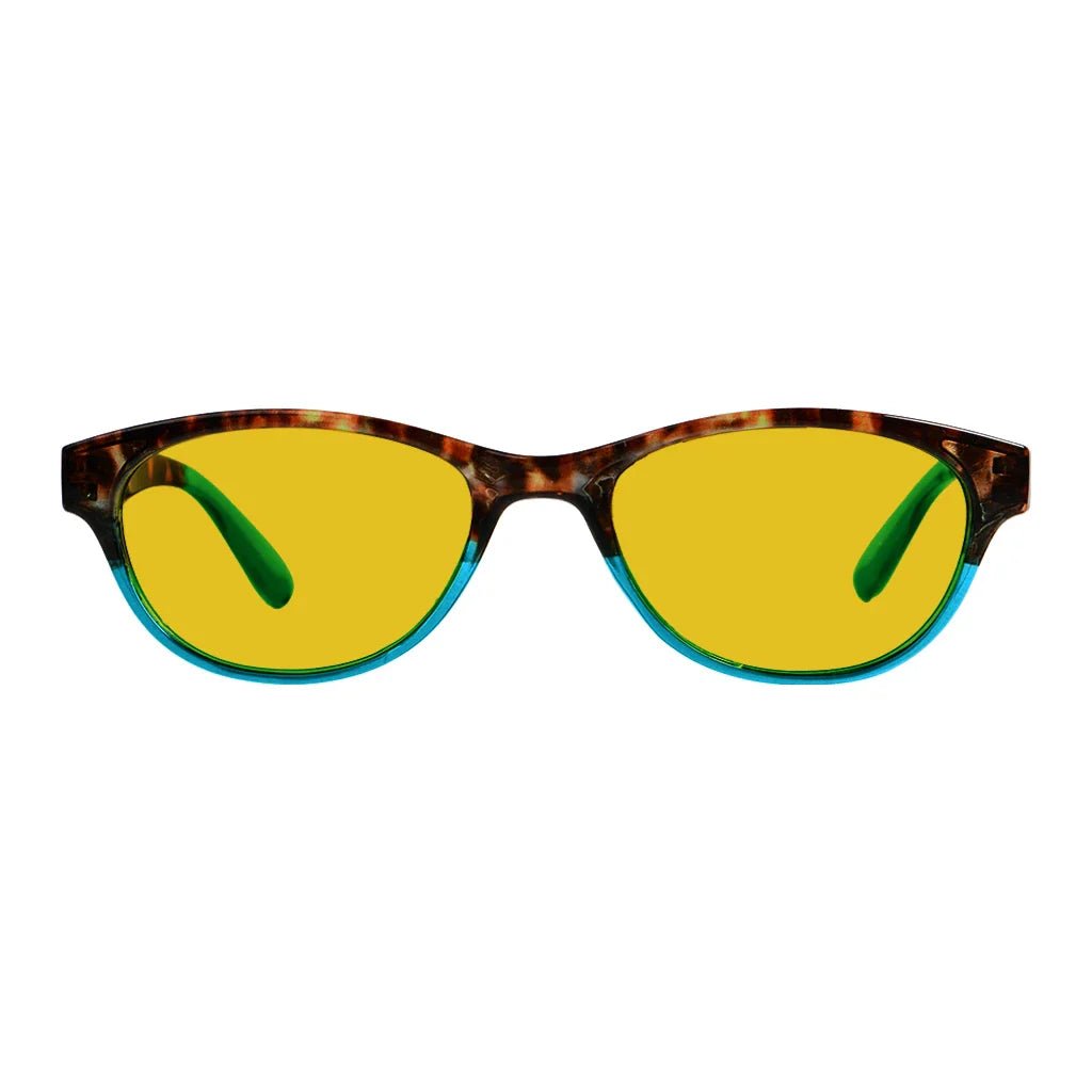 Amber Tinted Blue Light Blocking Reading Glasses Women