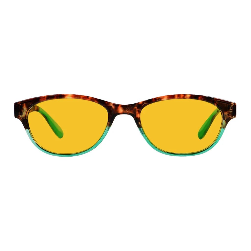 Amber Tinted Blue Light Blocking Reading Glasses Women
