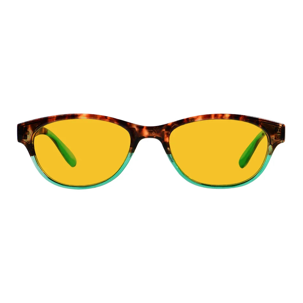Amber Tinted Blue Light Blocking Reading Glasses Women