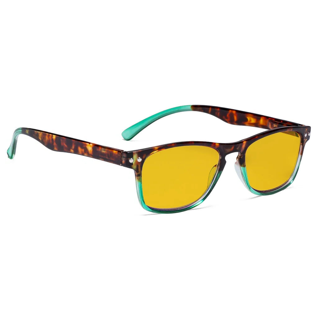 Amber Tinted Blue Light Blocking Reading Glasses Women