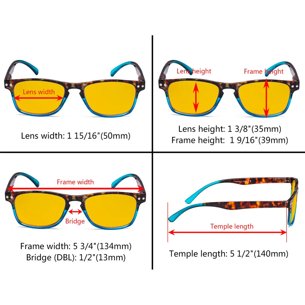 Amber Tinted Blue Light Blocking Glasses Women