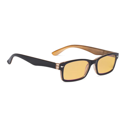 Amber Tinted Blue Light Blocking Glasses Women Men