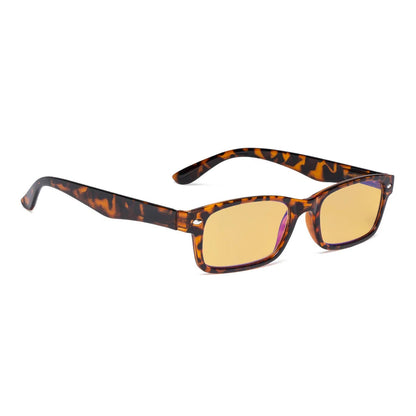 Amber Tinted Blue Light Blocking Glasses Women Men